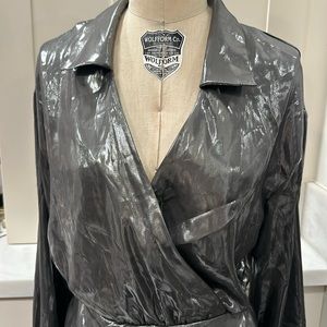 Zara Sm. silver metallic dress